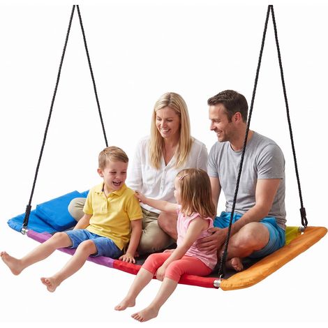 Mophorn Columpio Rectangular para Niños y Adultos con Capacidad de Carga de 317 kg, Dimensiones de 770 x 1490 mm, Incluye 2 Correas y Cuerdas Ajustables, Fabricado en Tela Oxford 900D (1/5)