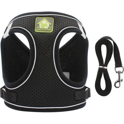 Harnais pour chat réglable – Gilet respirant avec bande réfléchissante – Confort optimal pour promenades – S'adapte à toutes tailles (1/5)