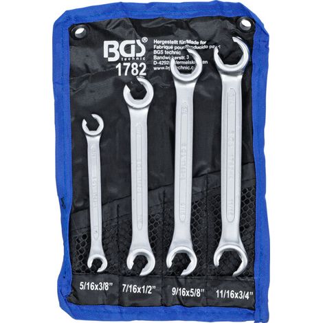 Ensemble clés anneau ouvert bgs technic acier argenté 4 pièces (1/4)