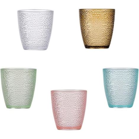 Ensemble De Verres À Boire Tasse À De Couleur Acrylique Gobelets À Jus Tasses À Boire 5 Pièces (1/4)