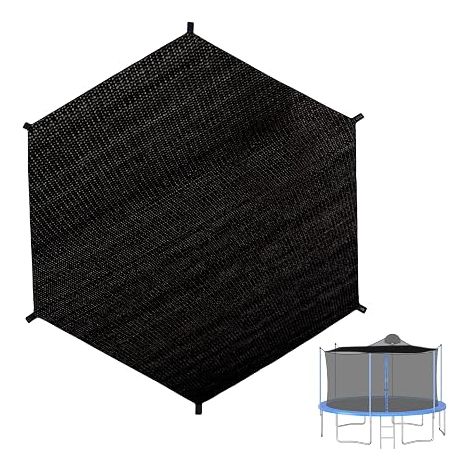 Trampoline sun protection cover diameter 244 cm for 6 poles black UV resistant trampoline accessory (1/5)