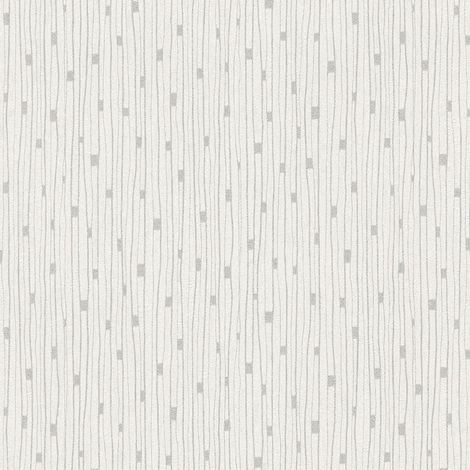 Carta da parati a righe Profhome 388221 Carta da parati TNT goffrata a caldo leggermente strutturata design sottilmente lucida crema grigio argento 5,33 m2