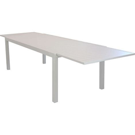DEXTER - set tavolo in alluminio cm 200/300 x 100 x 74 h con 10 poltrone Dexter (1/4)