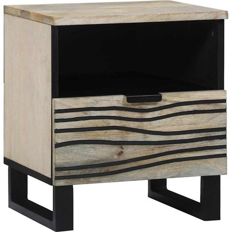 Mesa de noche 40 x 33 x 46 cm Madera de ingeniería