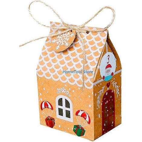 Calendrier de l'Avent de Noël, boîtes d'emballage pour bonbons et biscuits, coffrets cadeaux pour mariage, anniversaire, emballage pour invités (1/5)