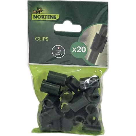 Pack 20 clips para arcos invernadero pvc verde nortene (1/2)