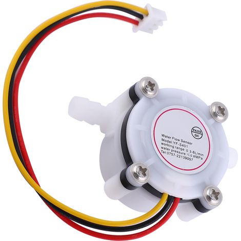 Un capteur à effet Hall pour l'eau, doté d'un connecteur à barbes, contrôle le débitmètre. (1/5)