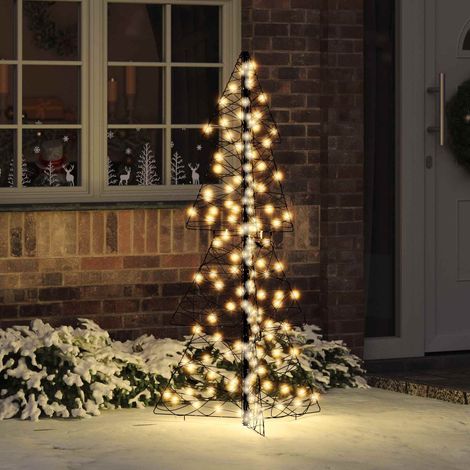 Weihnachtsbaum mit 160 LEDs Warmes Weiß 150 cm Rattan