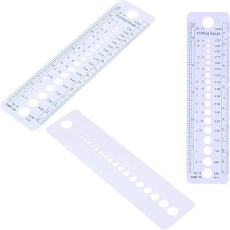 Règle de patchwork et jauge d’aiguille en plastique 2-10 mm pour couture et quilting (1/5)
