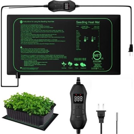 1PC 50W Plant Heating Mat with Temperature Controller, Waterproof Germination Greenhouse to Accelerate Seed Germination, Heating Pad for Reptiles (1/5)