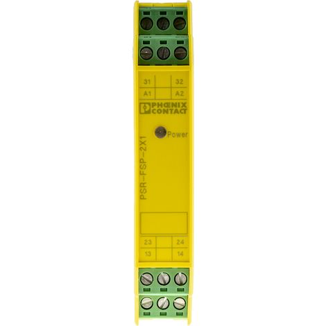 Relais de sécurité Phoenix Contact PSR-SCP- 24DC/FSP/2X1/1X2, 24V c.c., 3 contacts de sécurité ( Prix pour 1 )