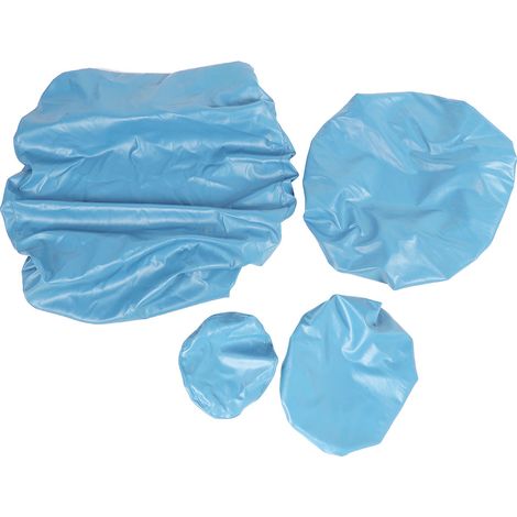 4 housses de protection pour fauteuil dentaire en PU, bleu clair, lot de 4 pièces, sans lavage, coussin et appui-tête (1/5)