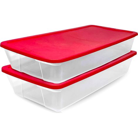 Bacs de rangement en plastique, résine, Solides, 41 Quart-87,3 x 39,4 x 15,2 cm (1/5)