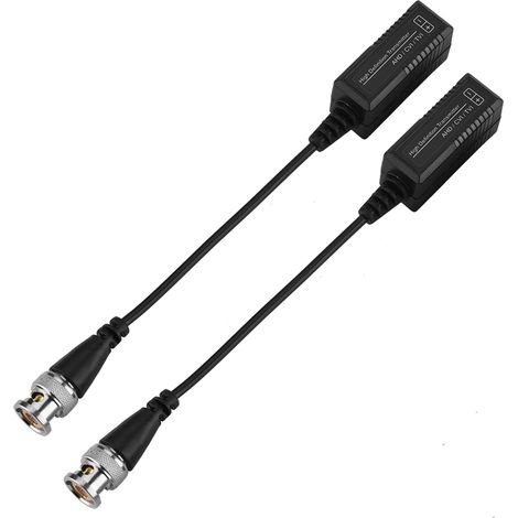 1 Paire adaptateur émetteur-récepteur passif HD CVI/AHD/TVI, transmetteur vidéo balun pour CCTV UTP BNC Cat5 (1/5)