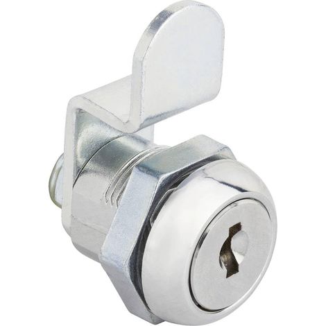 Cylindre de Rechange de Serrure pour Boîtes aux Lettres, pour épaisseur de 1 à 2 mm, 1 Pièce, Chromé, ZBK 72.SB