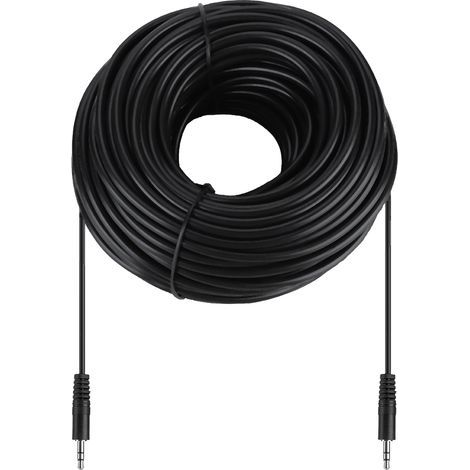 Câble audio blindé 3,5 mm mâle à mâle en cuivre pour enceintes et casque 30 mètres (1/5)