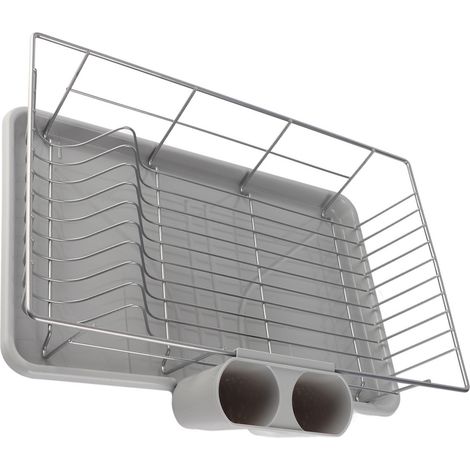 Soporte para verduras de metal galvanizado electrolíticamente – almacenamiento de secado rápido, bandeja recogegotas, soporte extraíble para palillos, dimensiones 48 x 30 x 11 cm (1/5)