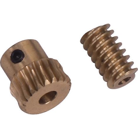 Hochfestes Schneckenrad aus Messing, Goldmotor-Ausgangsschneckenrad, Modul 0,5 (1/5)