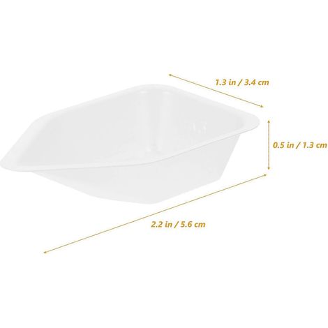 Lot de 10 coupelles de pesée de laboratoire de 70 ml, petites coupelles de pesée, plateaux de mesure en plastique, coupelles verseuses pour le mélange et la pesée en laboratoire (1/4)