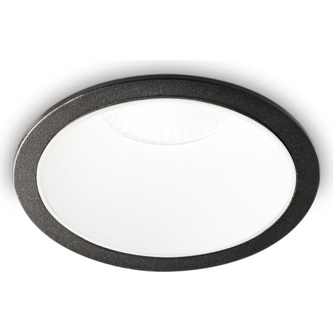 Ideal Lux GAME Downlight Encastré Rond Noir Blanc 3000K