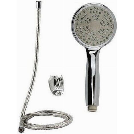 Cleafe - Kit Doccetta Doccino Tondo Soffione Doccia Con Laccio 1,8mt Staffa 69061 Bagno - (1/2)