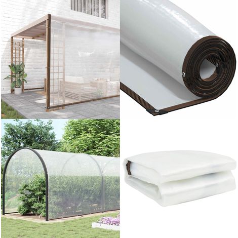 vidaXL Transparente Plane mit Ösen 8x12 m Polyethylen (1/5)