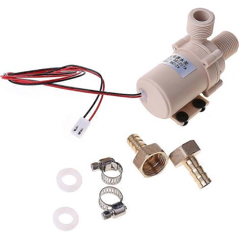 Pompe de circulation submersible solaire pour eau chaude 12 V, moteur sans balais 212 °F, capacité de préchauffage élevée. (1/5)