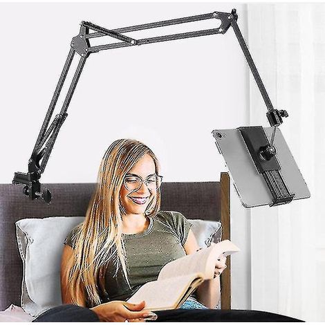 Support de tablette pour lit, réglable et pliable avec rotation à 360° pour iPhone, iPad, téléphone portable, tablette (1/5)