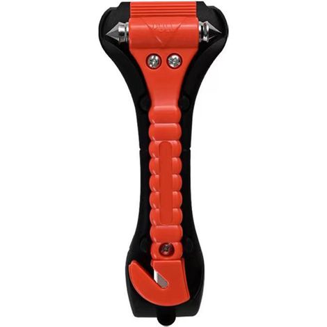 Marteau de sécurité automobile 2 en 1 avec support, marteau d’urgence avec coupe-ceinture pour voiture (1/5)