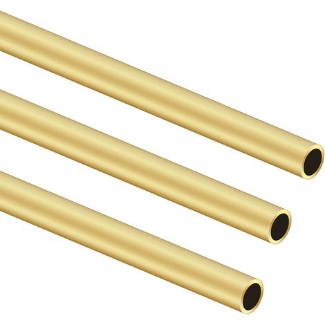 Tube Rond Laiton - Lot de 3 - Diamètre 9mm - Sans Soudure - Bricolage et Modélisme - 300mm (1/5)