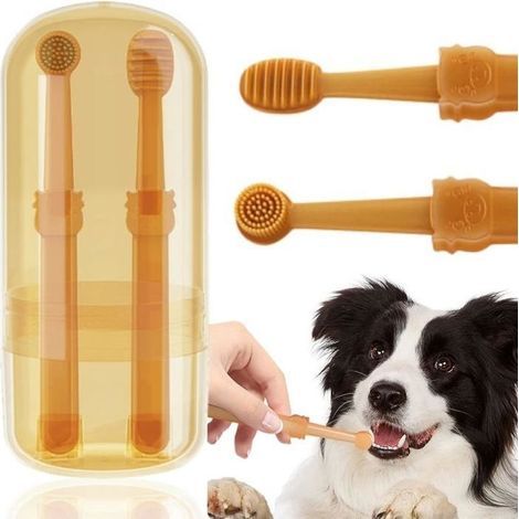 Kit spazzolino in silicone - Igiene orale - Per gatti - Facile da pulire (1/5)