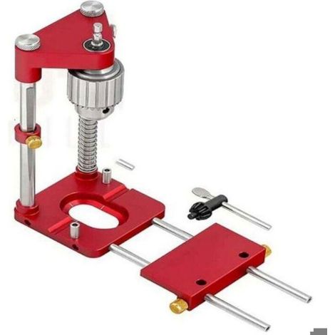 Gabarit De Perçage - Guide Precis Pour Foret Bois - Base Carrée Multidirectionnelle - Tige Hexagonale 1/4 Pouces - Pour Perceuse Et Visseuse - 1 Pièce (1/4)
