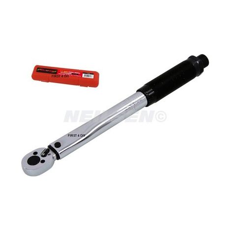 HEAVY DUTY 1/4"" DRIVE CLICK TORQUE WRENCH RATCHET LB GARAGE TOOL IN CASE CT2303