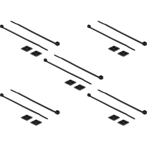 Befestigungssockel 20 x 20mm avec Kabelbinder L 200 x B 2,5mm Länge: 200 mm