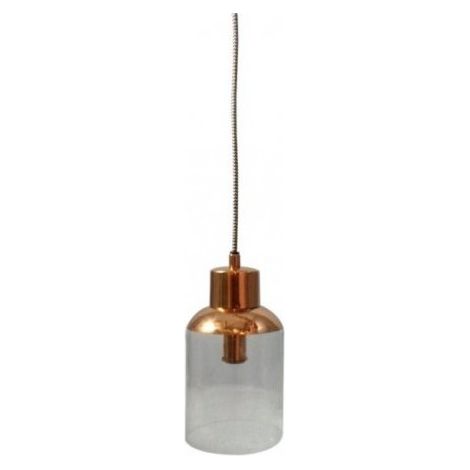 Opjet 011090 - Lampada a sospensione con collo in rame e vetro Ø13x24cm
