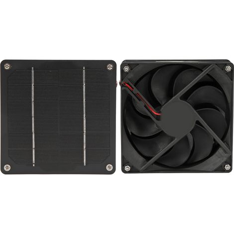 Ventilateur solaire en silicium monocristallin, idéal pour les camping-cars, les yachts, les serres, les niches pour animaux, les poulaillers, les salles de bain, etc., 5 W 6 V (1/5)