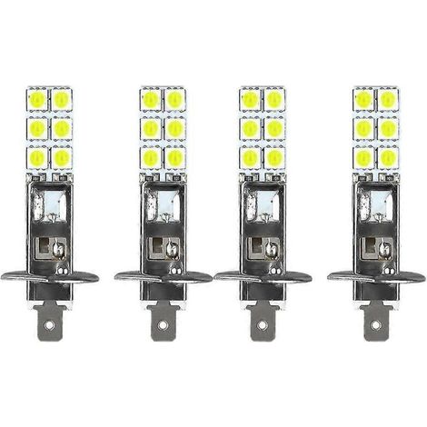 Kit de 4 ampoules LED H1 6000K Super White 80W pour phares antibrouillard et feux de route (1/5)