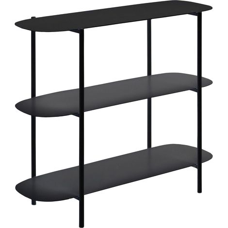 Mesa consola de acero 70 x 90 x 32 cm negro 030008567