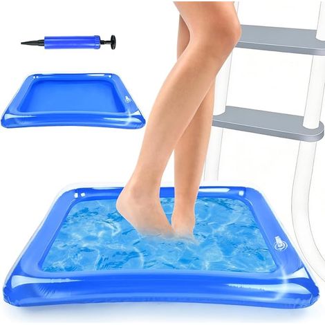 Inflatable Foot Bath, Foot Bath for Swimming Pool, Inflatable Pediluve Ø60 cm, Inflatable Pool Foot Bath, Pool Entrance Ladder, Spa, Above Ground Accessories (Blue) (1/5)