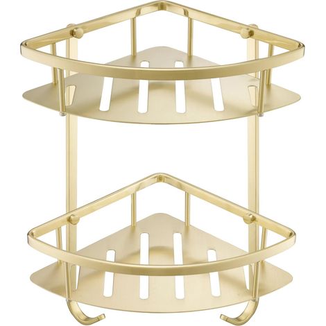 JTP VoS Corner Twin Basket - Brushed Brass (1/2)