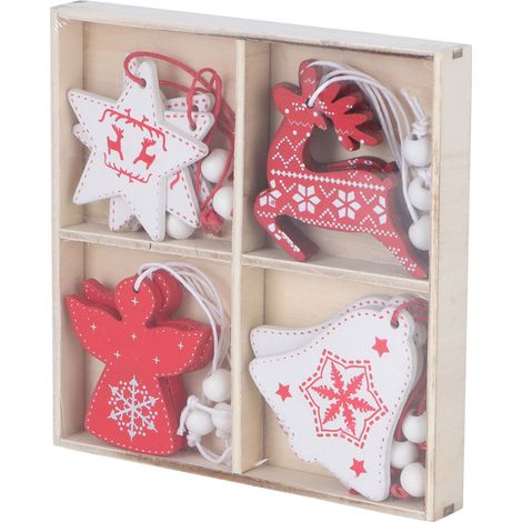 12er-Set Weihnachtsbaum-Anhänger für Zuhause und Weihnachtsfeiern (1/5)