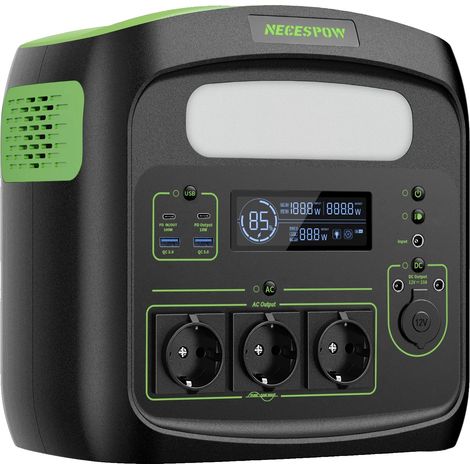 Station d'énergie portable, capacité de 460,8 Wh, design léger, N7576 (1/2)