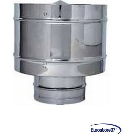 terminale di scarico per tubi  a botte acciaio inox aisi 304 monoparete ø mm 100 (1/4)