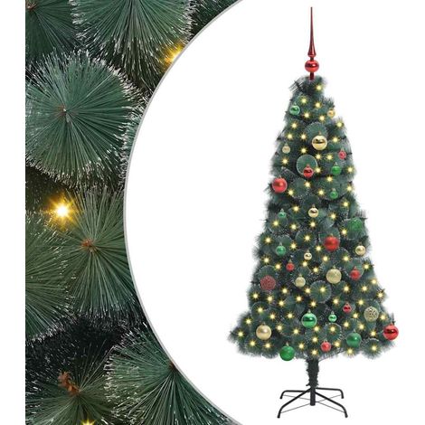 Artificial Pre-lit Christmas Tree with Ball Set Green 150 cm vidaXL