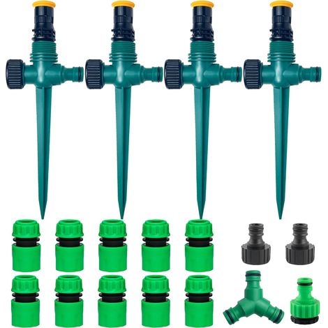 Arroseur Jardin,Arrosage Automatique pour Jardin,Arroseur de Pelouse 360,Arroseur de Jardin Multifonction-RéGlable Vec Raccord De Tuyau 1/2 et Y,Asperseur Arrosage,Arrosage Automatique Pelouse(Set 1)