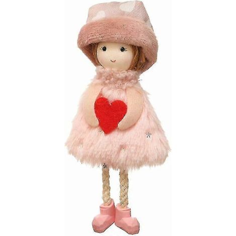 Lot de 2 décorations de Noël : poupée ange en peluche, pendentif ange, décoration de Noël elfe, artisanat de Noël, décorations elfiques pour Holi (1/5)