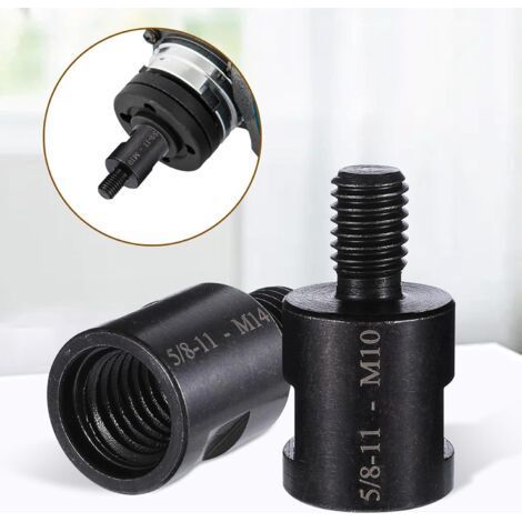 2 Angle Grinder Adapter, 5/8-11 Female to M10/M14 Male Interface Connector Adapter for Angle Grinder Polisher Drill Bit Connecting Tool (1/5)