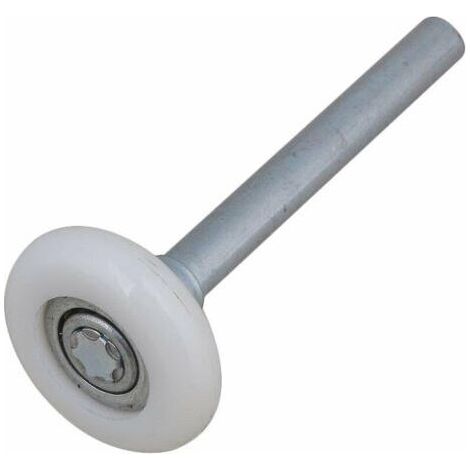 NALOOKAMIC Lot de 4 roulettes de porte de garage en nylon à roulement à billes scellé avec tige de 115 mm