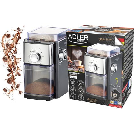 Adler AD 4448 macinacaffè nero e argento 300 W (1/5)