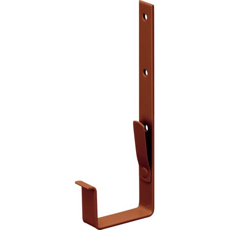 INEFA Dachrinnenhalter Kastenrinne, PVC Rinnenhalter Dachrinnenzuberhör , einfache Montage, Made in Germany - NW68 / 68mm, 20 Stück Braun